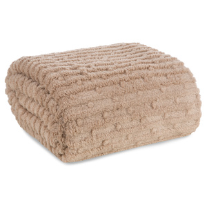 Blanket 150 x 200 Microfiber Embossed Lisa Beige