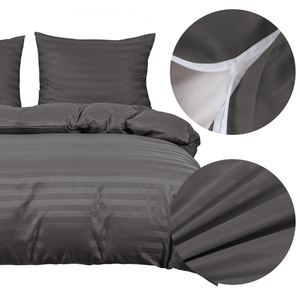 Bedding 220 x 200 3 pcs Satin Stripes Ramiro 08