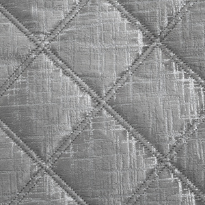 Quilted Velvet Bedspread 220 x 240 Blink6 Silver