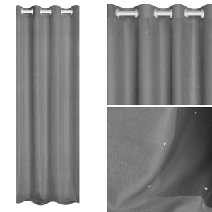 Curtain 140 x 250 Decorative Crystal Przel Graphite