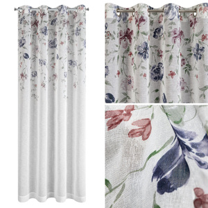 Decorative Curtain D91 Alice 140 x 250 B+Bordo