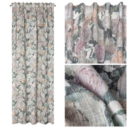 Curtain 140 x 270 Decorative Irma Braces Green+Beige