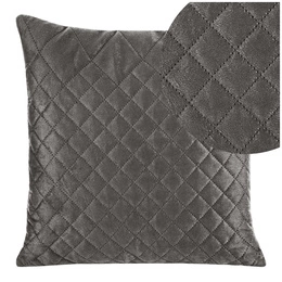 40 x 40 Quilted Velvet Pillowcase Luiz3 Graphite