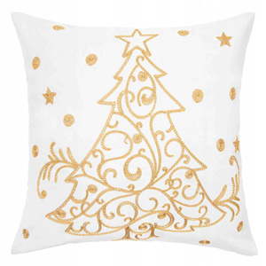 Pillowcase 45 x 45 Christmas Tree2 Gold