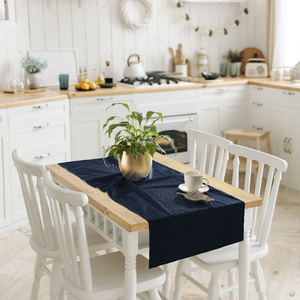 Runner 40 x 180 Decorative Velvet Shiny Navy Blue