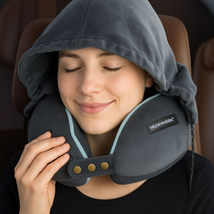 Memory Rogal Travel Pillow with Hood Comfy 01
