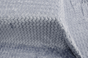 Blanket 200 x 220 Microfiber Embossed Zigzag Metal