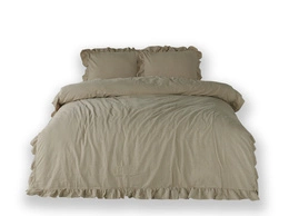 Bedding 220 x 200 3pcs Stonewashed Oxford Cotton