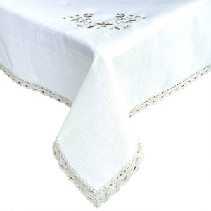 Tablecloth 140 x 300 Decorative Embroidery pattern 052 Beige