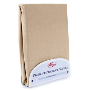 Jersey sheet with elastic 020_D Beige 160x200