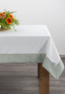 Tablecloth 145 x 280 Decorative Sylvia Natural+Olive