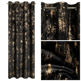 Curtain 140 x 250 Decorative Velvet Tonia Black