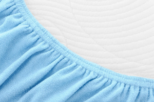 Terry sheet with elastic 027_D Blue 80x160