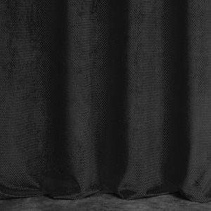 Velvet Eliza Curtain 140 x 250 Pinstripe Black