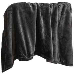 150 x 200 Plush Microfiber Willy Black Blanket