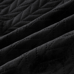 200 x 220 Quilted Velvet Moxie Bedspread Black