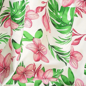 Curtain 140 x 250 Decorative Monstera White