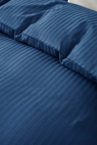 Bedding 160 x 200 3pc Cotton Adamashek Navy Blue