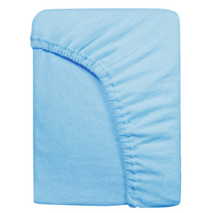 Terry sheet with elastic 027_D Blue 80x160