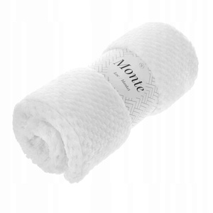 Blanket 200 x 220 Microfiber Jacquard Monte White