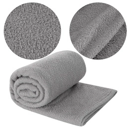 Blanket 150 x 200 Microfiber Boucle Boucle Silver