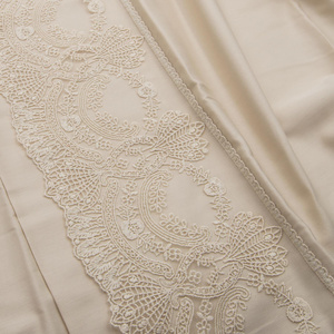 Bedding set 200 x 220 3 pieces Satin with Guipure Valinor3