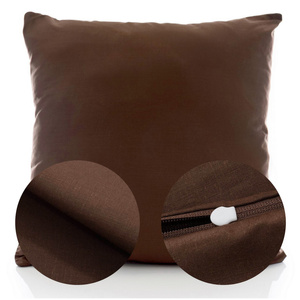 Cotton pillowcase 50 x 50 Solid Ola Brown