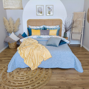 Blanket 150 x 200 Microfiber Pompie Pompoms Mustard