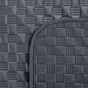 Quilted Velvet Bedspread Sofia4 Graphite 220 x 240