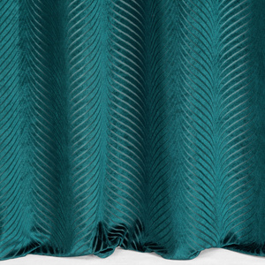 Velvet Lussi Curtain 140 x 250 Dark Turquoise