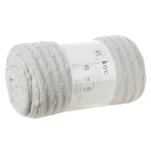 Blanket 170 x 210 Microfiber Embossed Lisa Silver