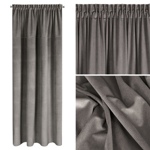 Curtain 140 x 300 Decorative Velvet Milo Gray