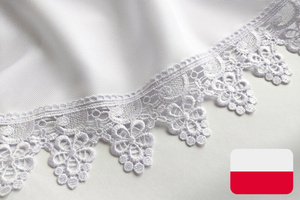 Stainproof Tablecloth with Guipure Lace White 160x200