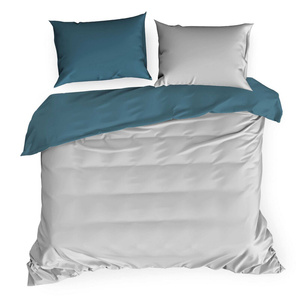 Bedding 180 x 200 3cz Satin Nova3 J.Grey + Turquoise