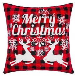 Christmas Decorative Pillowcase 45 x 45 Merry Black