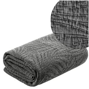 170 x 210 Decorative Quilted STONE Steel Bedspread