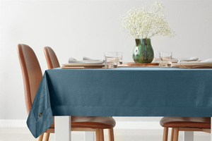 Tablecloth 145 x 260 Decorative Velvet Navy Blue