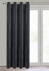 Curtain 140 x 250 Decorative Velvet Nita Black