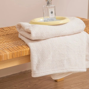 70 x 150 Plush Microfiber Willy Cream Blanket