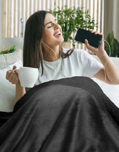 Blanket 150 x 200 Microfiber Two-sided Tedy Black