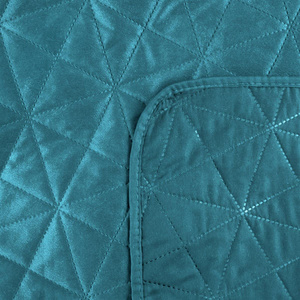 Bedspread 170 x 210 Quilted Velvet Luiz3 C.Turquoise