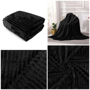 Blanket 160 x 200 Microfiber Stamped Ardea Stripes 23