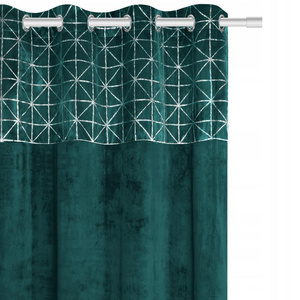 Curtain 140 x 250 Decorative Velvet Glossy Turquoise