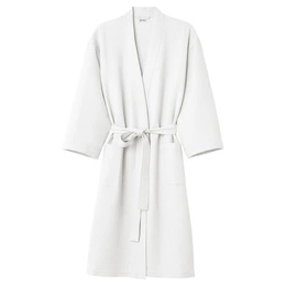 Gofer Unisex Cotton Bathrobe Vizzy S 01 White