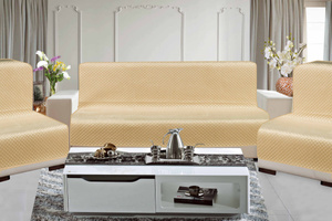 Quilted Bedspread 7082 Velvet Beige 170x210