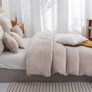 Bedding 220 x 200 3pc Microfiber Teddy Bear Cozy Beige