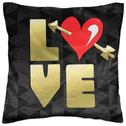 Pillowcase 40 x 40 Decorative Heart Velvet 03