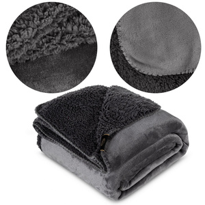 Blanket 70 x 160 Microfiber Double-sided Tedy Steel