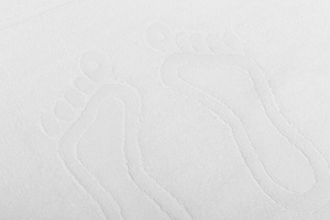 Bathroom rug Sora 01 White 650 g/m2 50x70