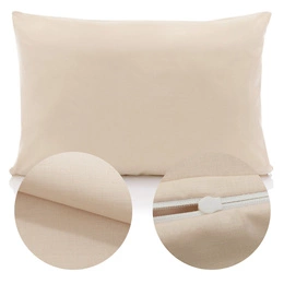 Cotton pillowcase 50 x 80 Uniform Ola Beige Beige